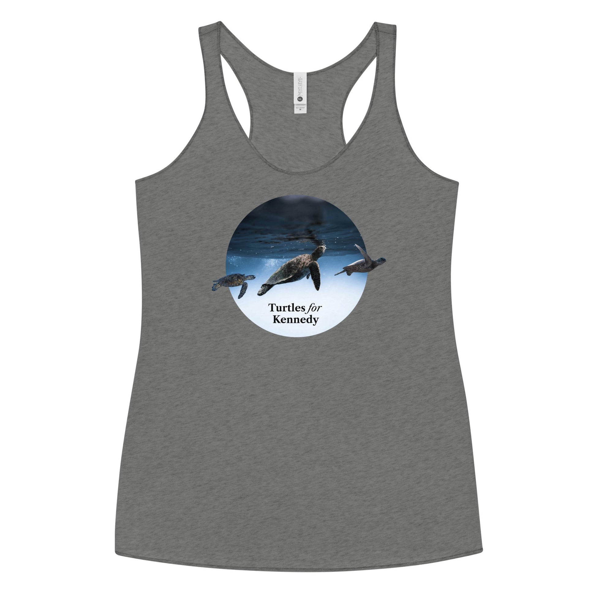 Turtles for Kennedy Women's Racerback Tank - TEAM KENNEDY. All rights reserved