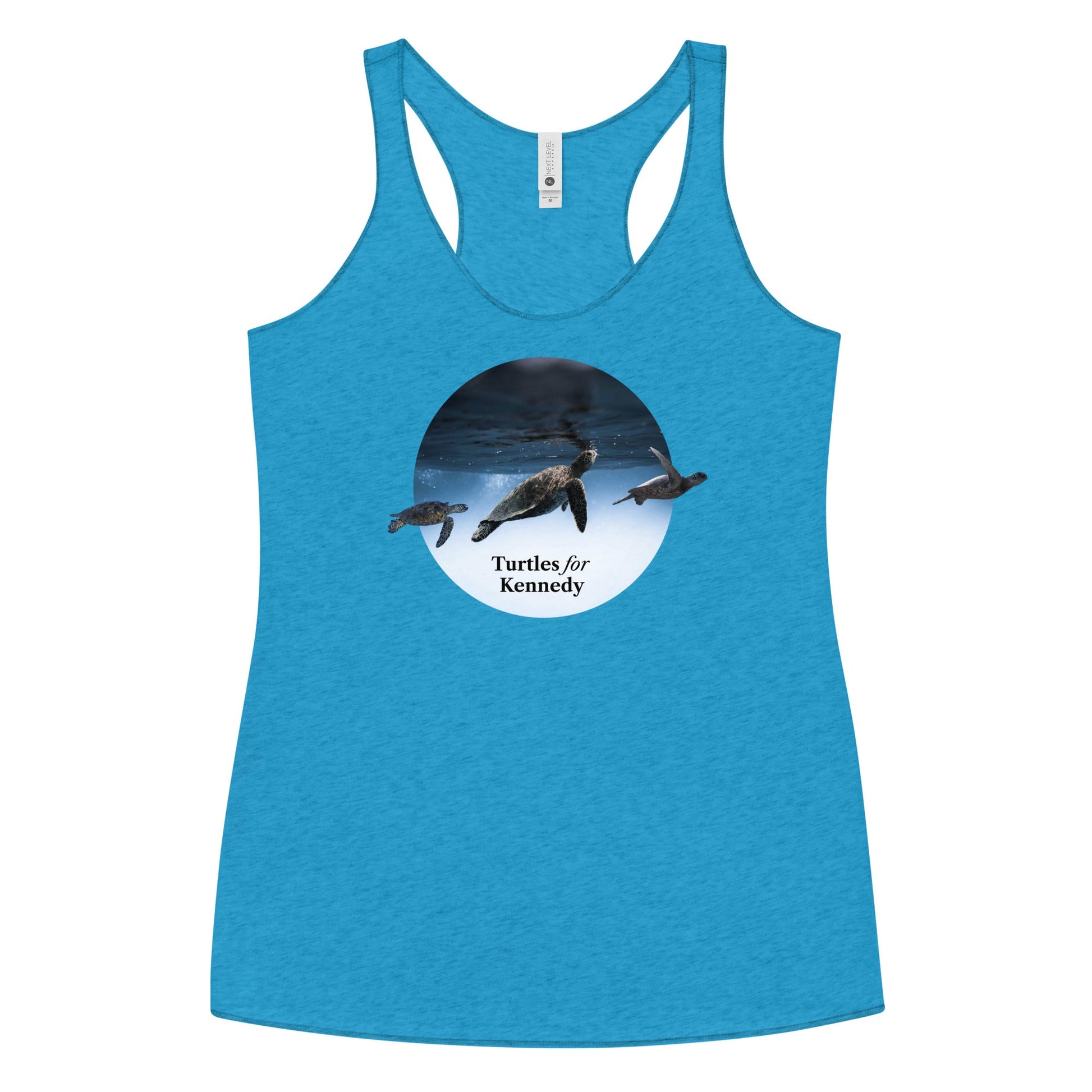 Turtles for Kennedy Women's Racerback Tank - TEAM KENNEDY. All rights reserved