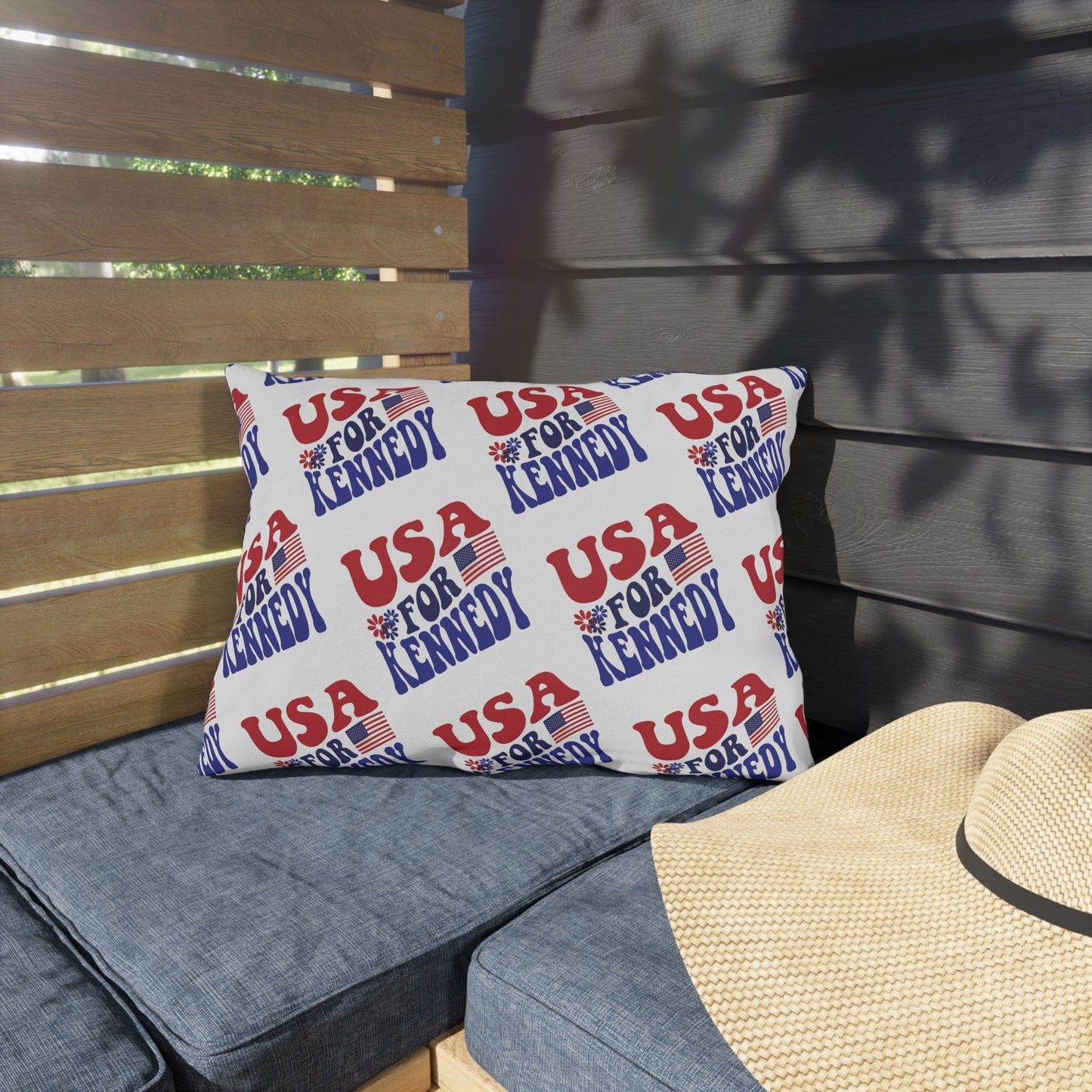 USA for Kennedy Groovy Outdoor Pillows - TEAM KENNEDY. All rights reserved