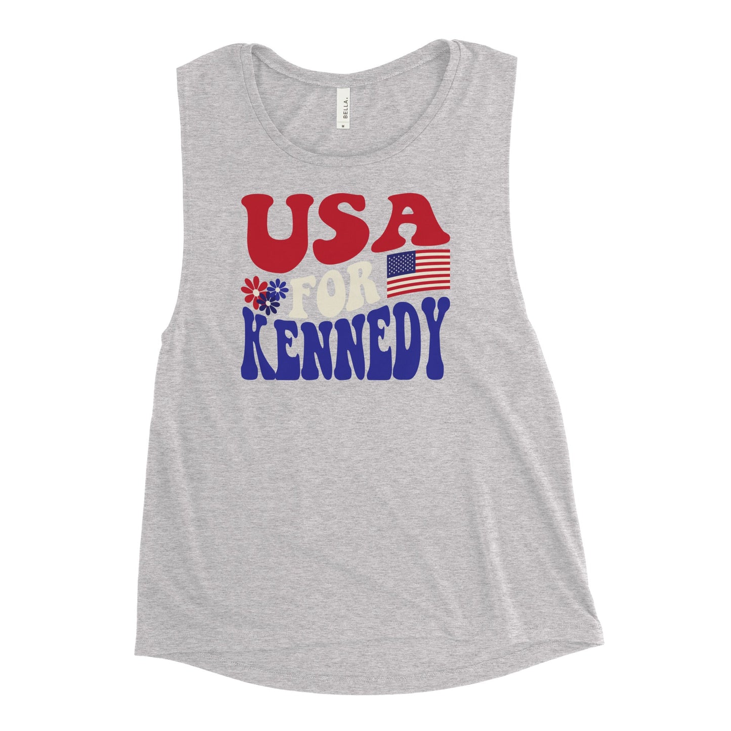 USA for Kennedy Ladies’ Muscle Tank - TEAM KENNEDY. All rights reserved