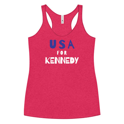 USA for Kennedy Women's Racerback Tank - TEAM KENNEDY. All rights reserved