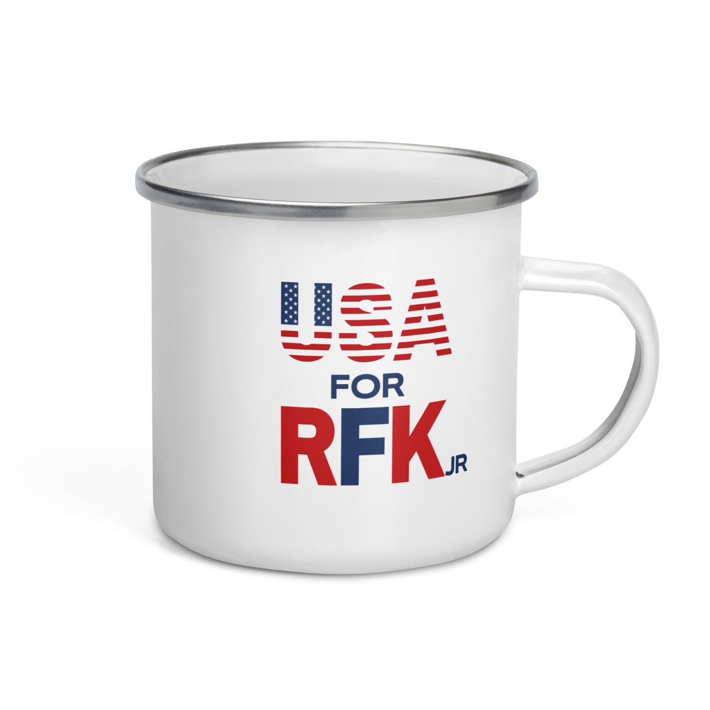 USA for RFK Jr. Enamel Mug - TEAM KENNEDY. All rights reserved