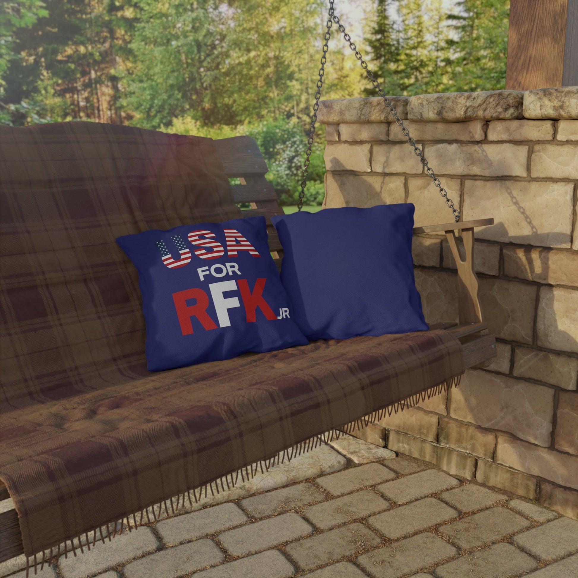 USA for RFK Jr Outdoor Pillow - TEAM KENNEDY. All rights reserved