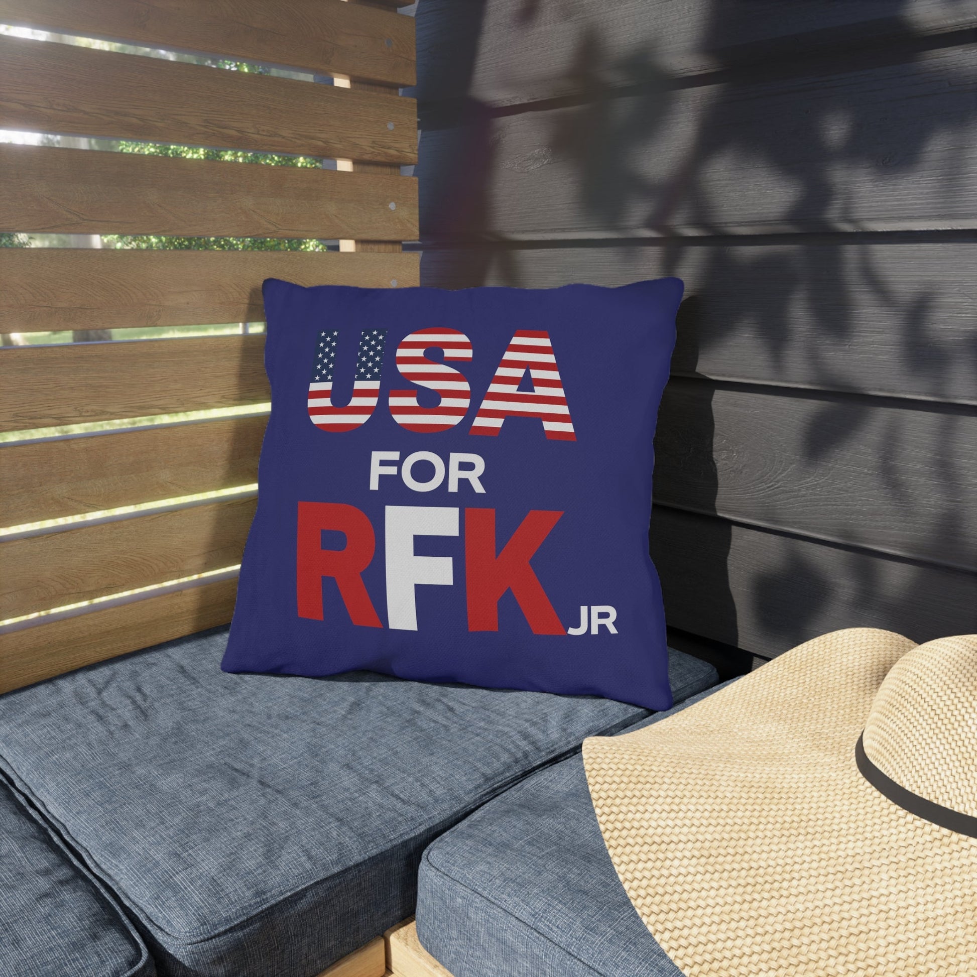 USA for RFK Jr Outdoor Pillow - TEAM KENNEDY. All rights reserved