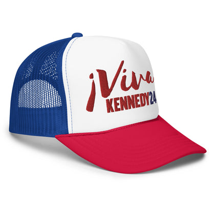 Viva Kennedy24 Embroidered Foam Trucker Hat - TEAM KENNEDY. All rights reserved