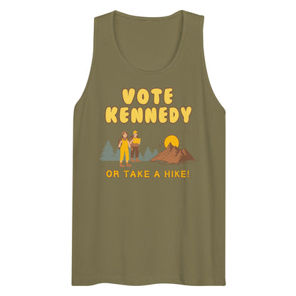 Vote Kennedy or Take a Hike Men’s Tank Top - TEAM KENNEDY. All rights reserved