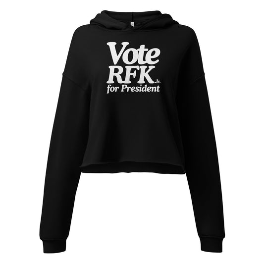 Vote RFK Jr. Crop Hoodie - TEAM KENNEDY. All rights reserved