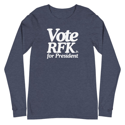 Vote RFK Jr. Unisex Long Sleeve Tee - TEAM KENNEDY. All rights reserved