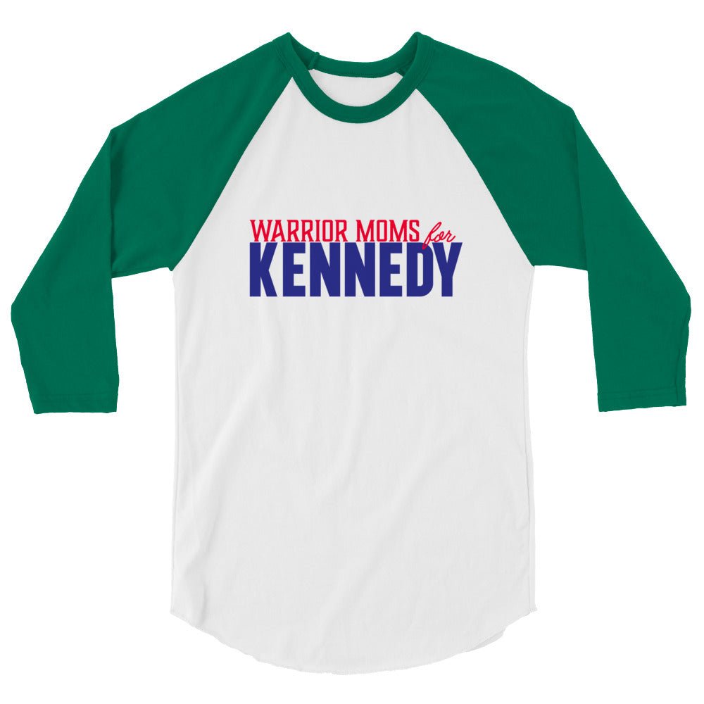 Warrior Moms for Kennedy 3/4 Sleeve Raglan Shirt - TEAM KENNEDY. All rights reserved