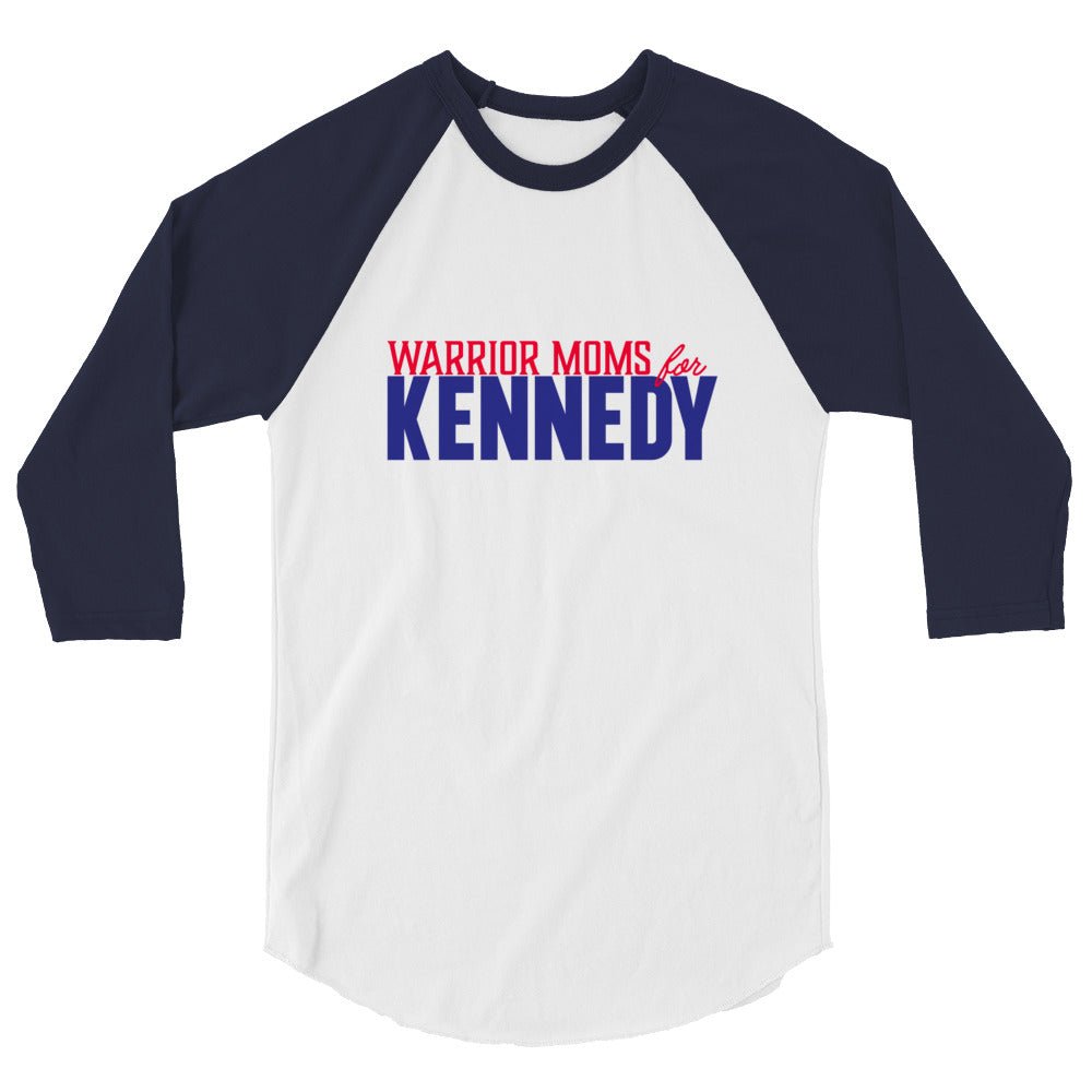 Warrior Moms for Kennedy 3/4 Sleeve Raglan Shirt - TEAM KENNEDY. All rights reserved