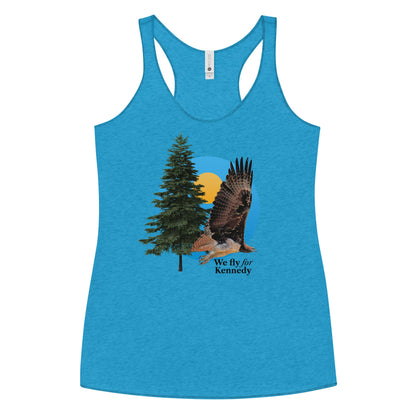 We Fly for Kennedy Women's Racerback Tank - TEAM KENNEDY. All rights reserved