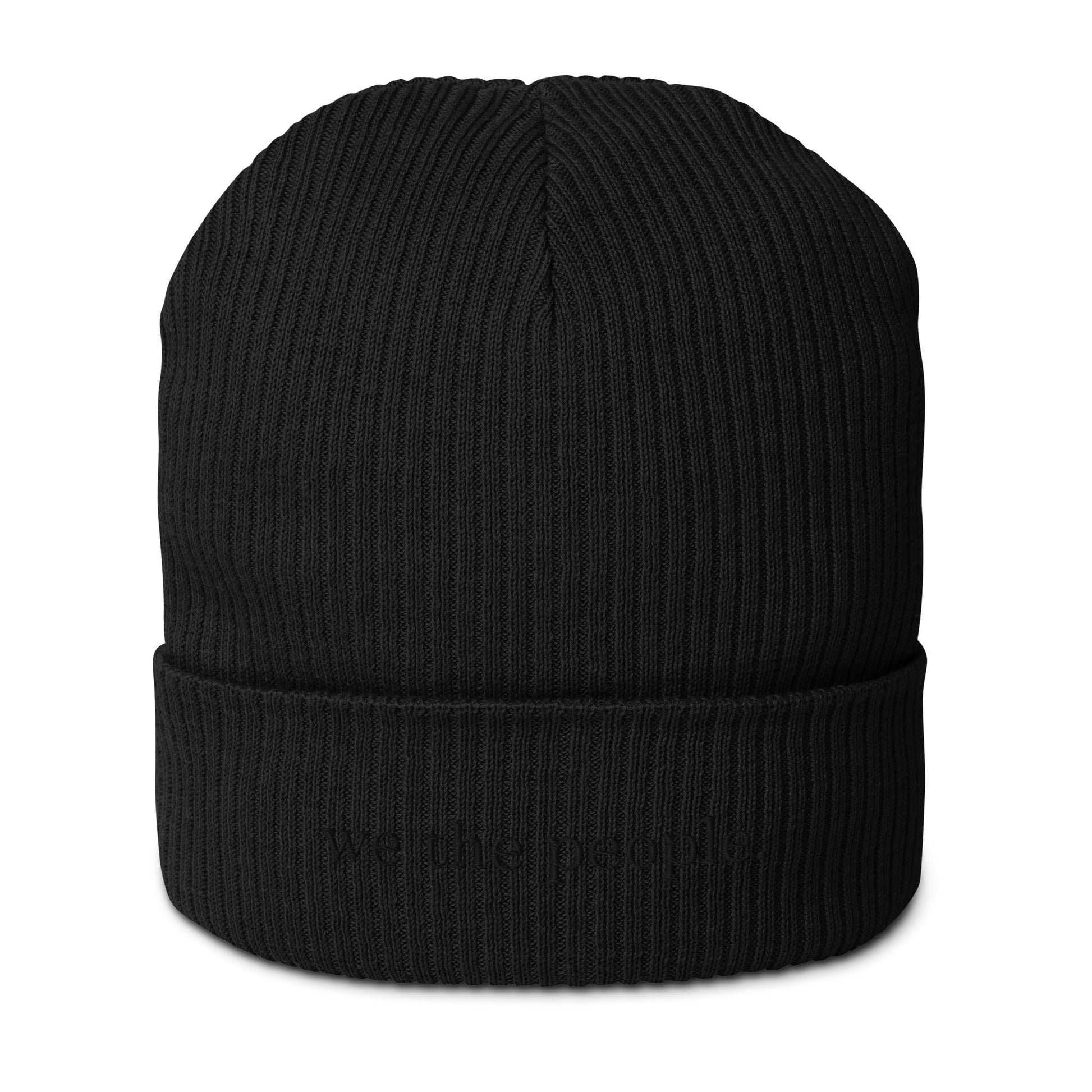 We the People Onyx Embroidered Organic Ribbed Beanie - Team Kennedy Official Merchandise