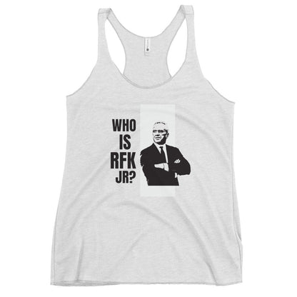 Who is RFK Jr? Women's Racerback Tank - Team Kennedy Official Merchandise