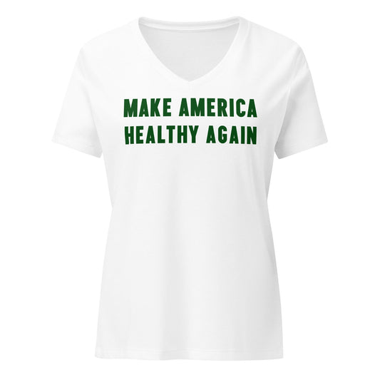 Women’s Make America Healthy Again III Relaxed V - Neck Tee - Team Kennedy Official Merchandise